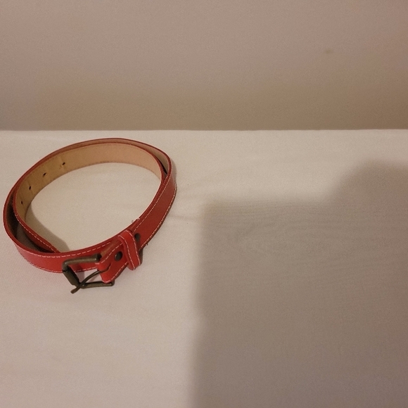 Red Leather Belt - Picture 1 of 3